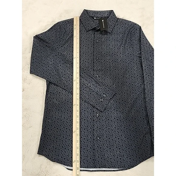 Travis Mathew NWT‎ Country Mile Long Sleeve Shirt Mens S Black Button-up Floral - Picture 4 of 9